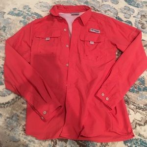 Columbia PFG pink long sleeve top